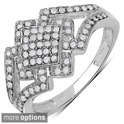 Malaika 14k Gold over Sterling Silver 2/5ct TDW Diamond Ring (I-J, I3)