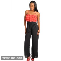 Stanzino Women's Two-tone Ruffled Bodice Jumpsuit