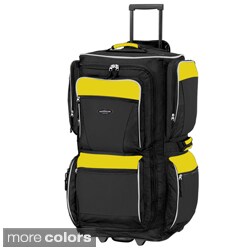 Traveler's Club Yellow and Black 29-inch Rolling Upright Duffel Bag