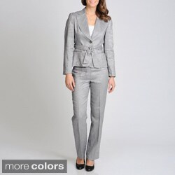 Sharagano Suits Women's 2-button Straight Leg Pant Suit