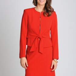 Sharagano Noir Women's Scarlet Red Career Separate Jacket