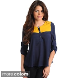 Stanzino Women's Contrast Yoke Blouse