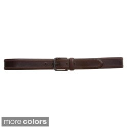 Nicole Miller Men's 'Bedford' Topstitched Leather Belt
