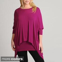 Grace Elements Women's Plus Mock 2-piece Top