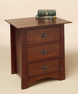 Milton Chestnut Three-drawer Nightstand
