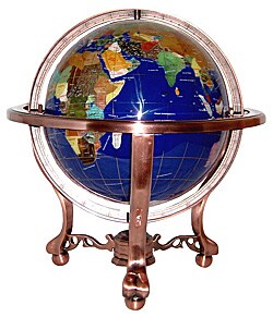 Lapis Lazuli Ocean 9-inch Gemstone Globe