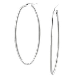 Tressa Sterling Silver Designer Oval Earrings