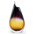 Murano Glass 'Amethyst Volcano' Handblown Vase (Brazil)