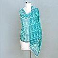 Silk 'Chennai Garden' Shawl (India)