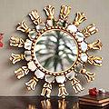 Mohena Wood 'Fleur de Lis' Mirror (Peru)