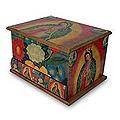 Pinewood 'Loving Virgin of Guadalupe' Decoupage Jewelry Box (Mexico)