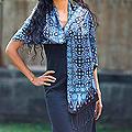 Silk 'Java Sea' Batik Shawl (Indonesia)