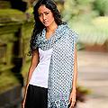 Silk 'Javanese Rosettes' Batik Shawl (Indonesia)