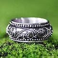 Sterling Silver 'Rain Forest Ferns' Ring (Indonesia)