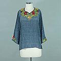 Silk 'Scarlet Lotus' Tunic (India)