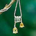 Sterling Silver 'Hypnotic Fantasy' Citrine Necklace (India)