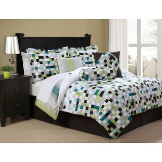 Pixell 8-piece Bed in a Bag with Sheet Set