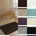 Set of Two Canvas-backed Solid-colored Cotton Casual 34-inch Bath Rugs