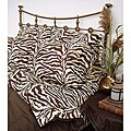 Scent Sation Wildlife Brown Zebra Queen-size Sheet Set
