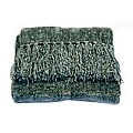 Susan Luxury Denim Chenille Throw with Fringe