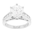 Tressa Sterling Silver Cubic Zirconia Filigree Engagement Ring