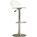 Clear Acrylic Adjustable Chromed Barstool