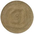 Hand-woven Braided Bleached Natural Jute Rug (8' Round)