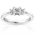 14k Gold 1/2ct TDW Princess Diamond 3-stone Ring (H-I, I1-I2)