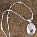 Glistening White Opal Pendant (Set of 2)