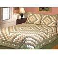 Country Diamond Patchwork Cotton Bedspread Set