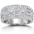 14k White Gold 1/2ct TDW Round Diamond Band