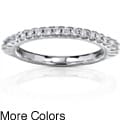 14k Gold 1/4ct TDW Diamond Semi-eternity Band