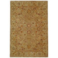 Handmade Ancestry Tan/ Ivory Wool Rug (4' x 6')