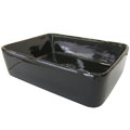 French Petite Black Vessel Lavatory Sink