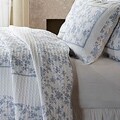 Jouy Toile Blue 3-piece Quilt Set