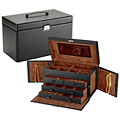 Large Black Leather Jewelry Box