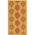 Indoor/ Outdoor St. Martin Natural/ Red Rug (2'7 x 5')