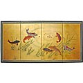 Gold Leaf Seven Lucky Fish Silk Screen (China)