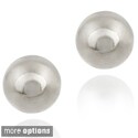 Mondevio Sterling Silver/ Gold Over Sterling Silver 10 mm Ball Bead Earrings