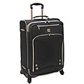 Expanding Black Olympia Skyhawk 26-inch Spinner Upright Suitcase