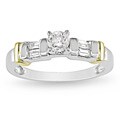 Miadora 14k Two-tone Gold 3/8ct TDW Diamond Ring