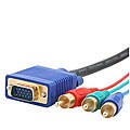 eForCity Premium Three-foot Black VGA to RCA Component Cable