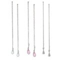 Tressa Sterling Silver Teardrop Threader Earrings