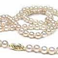 DaVonna 14k Akoya Cultured 36-inch Pearl Necklace(7-7.5 mm) (Set of 2)