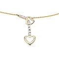 Miadora 14k Yellow Gold Diamond Heart Necklace