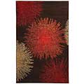 Handmade Soho Burst Brown New Zealand Wool Rug (3'6 x 5'6)