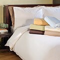 Hemstitch 400 Thread Count Solid Cotton 3-piece Duvet Cover Set