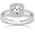 14k Gold 1 1/3ct TDW Asscher Diamond Engagement Ring (H-I, SI1-SI2)