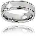 Men's Tungsten Grooved and Polished Domed Ring (7 mm)