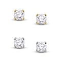 Miadora 14k Gold 1/10ct TDW Round Diamond Stud Earrings